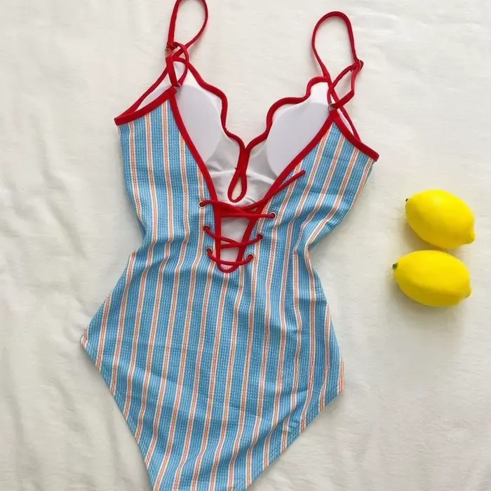 Bikini taille haute Y2K pour femmes, maillot de bain deux pièces, couleur unie, coupe ajustée, doux,