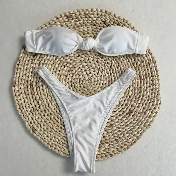 DEBAIOR Sexy noeud Bikini ensemble maillot de bain pour femmes maillot de bain Push Up hors de l'épa
