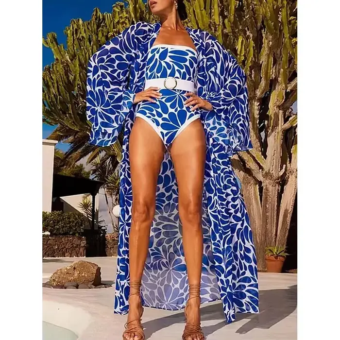 Cikini Maillot de bain une pièce imprimé pour femme