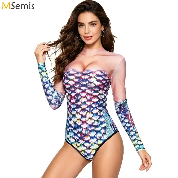 Maillot de bain une pièce sirène pour femme