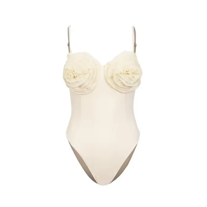 Maillot de bain à fleurs 3D pour femmes, une pièce sexy avec jupe, ensemble deux pièces, tenue de pl