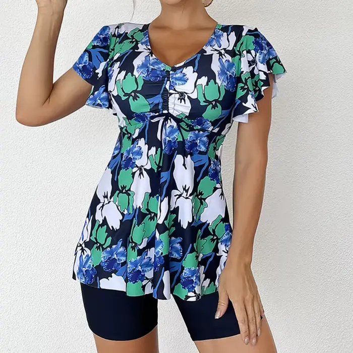 Été grande taille maillots de bain femme grands maillots de bain Tankini ensembles vêtements de plag