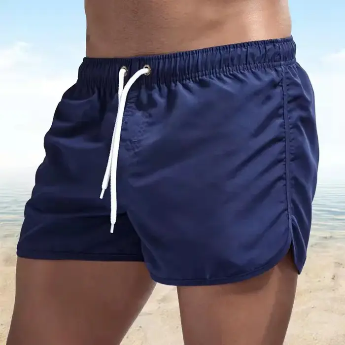Short de bain pour hommes, maillot de bain à séchage rapide, maillot de bain respirant avec cordon d