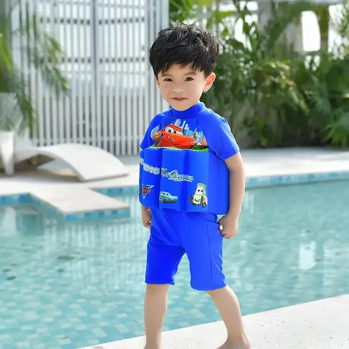 Maillot de bain flottant pour enfants, une pièce, pour bébés filles et garçons, tissu confortable et