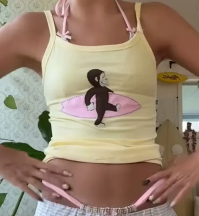 Maillot de bain vintage américain pour filles, ensemble deux pièces contrastant avec broderie et col