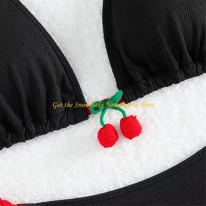 E56D Maillots bain deux pièces maillot bain filles été licou Bikinis ensemble maillots bain coupe ha