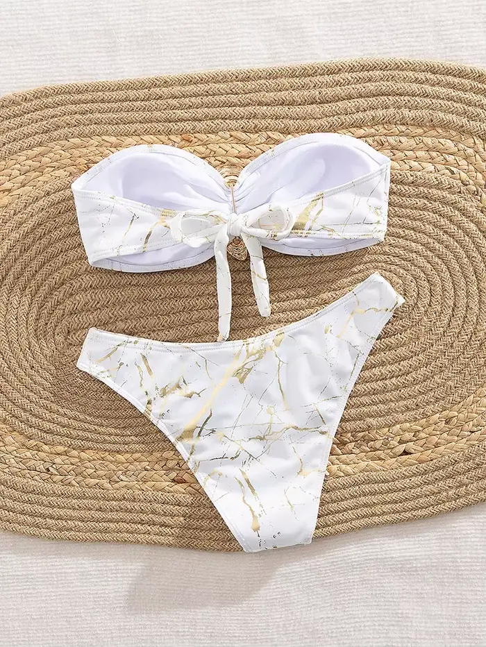 Seashell BanribBikini-Maillot de bain sexy pour femme, ensemble deux pièces, culotte tanga, style brésilien, vêtements de plage, 2025