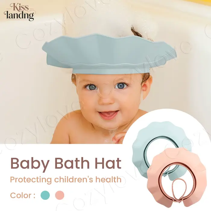 Bonnet de bain réglable, doux et imperméable, pour bébé et enfant, pour protéger les yeux