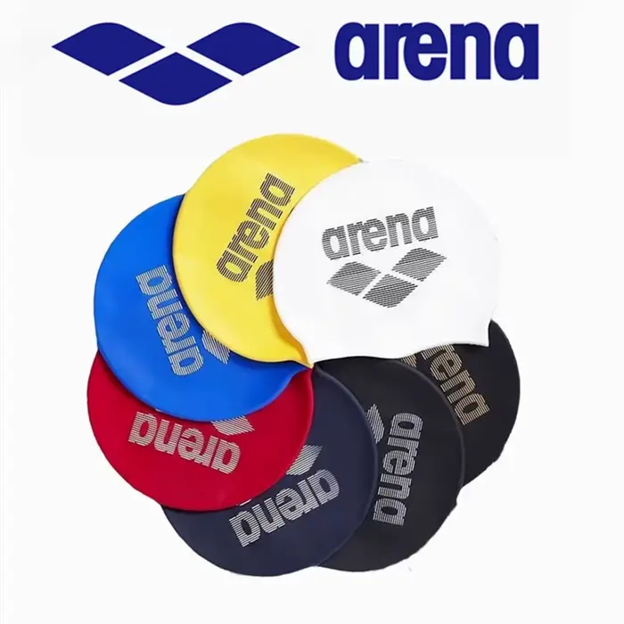 ARENA Bonnet de bain en silicone imperméable à la mode entraînement professionnel unisexe compétition