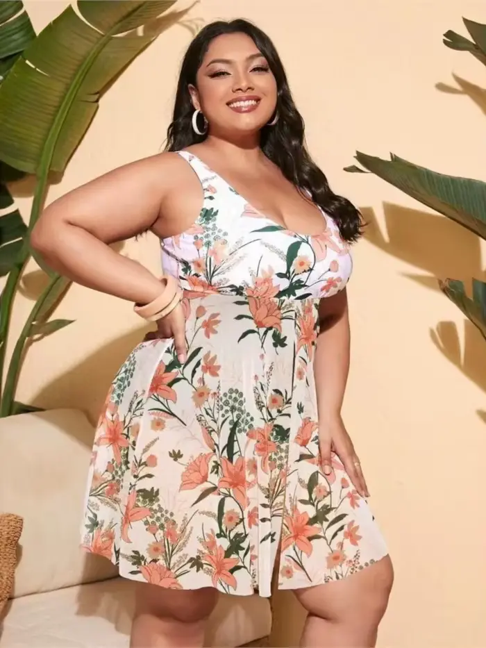 Maillot de bain une pièce grande taille pour femme, taille haute, push-up, effet ventre plat, ensemble bikini d'été