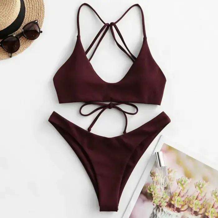 Maillot de bain bikini sexy transfrontalier pour femme, deux pièces, durable, de qualité supérieure,