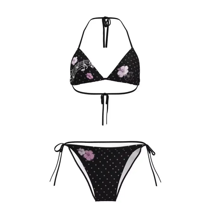 Ensemble de bikinis imprimés fleuris Sweet Spice Girls pour femmes, mode Y2k Harajuku, maillots de b