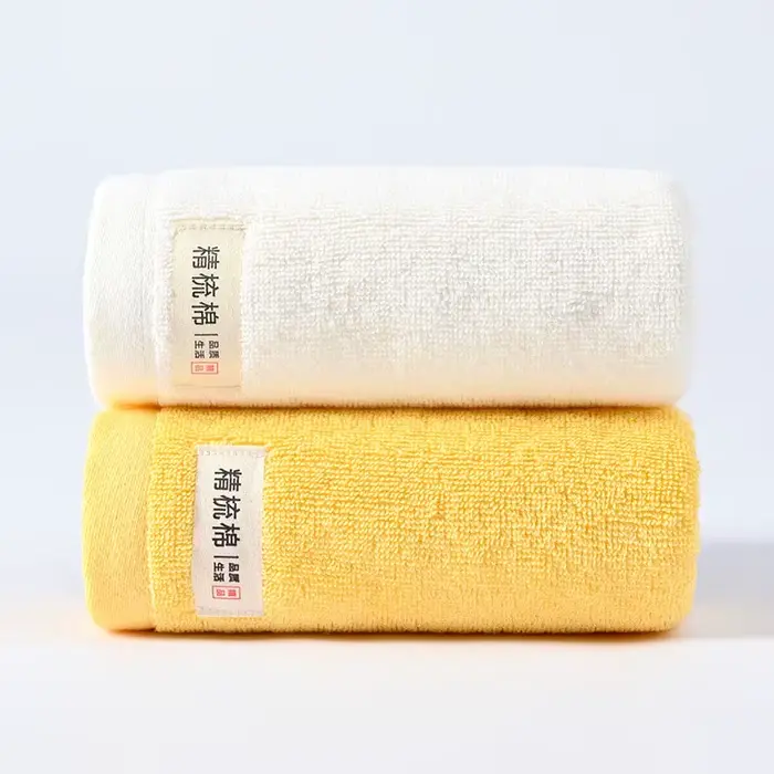 Serviette de bain en coton, 2 pièces, couleur unie, douce et absorbante, utilisation polyvalente pou