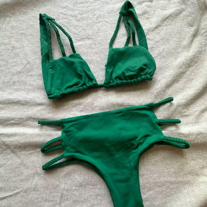 Maillot de bain deux pièces à armatures, Bikini, taille haute, Push Up, pour femmes, été