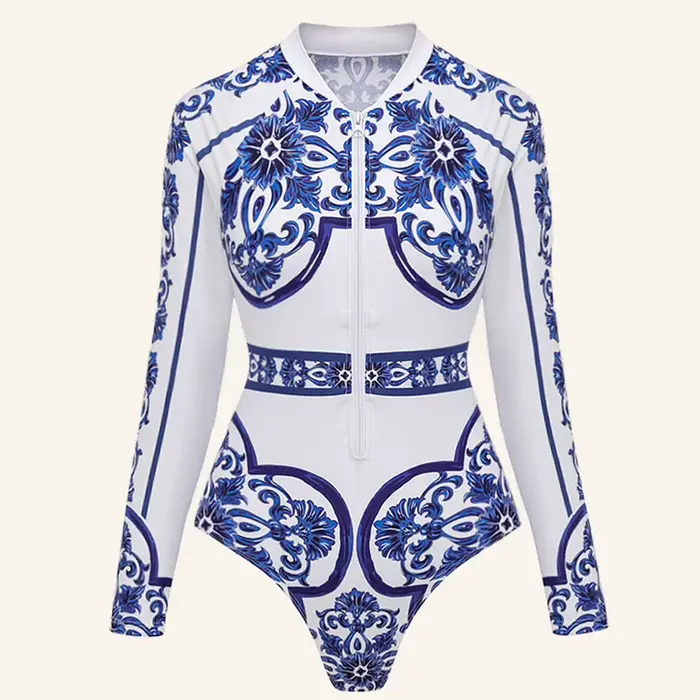 Nouveau surf Sport maillot de bain manches longues femmes une pièce maillot de bain maillots de bain