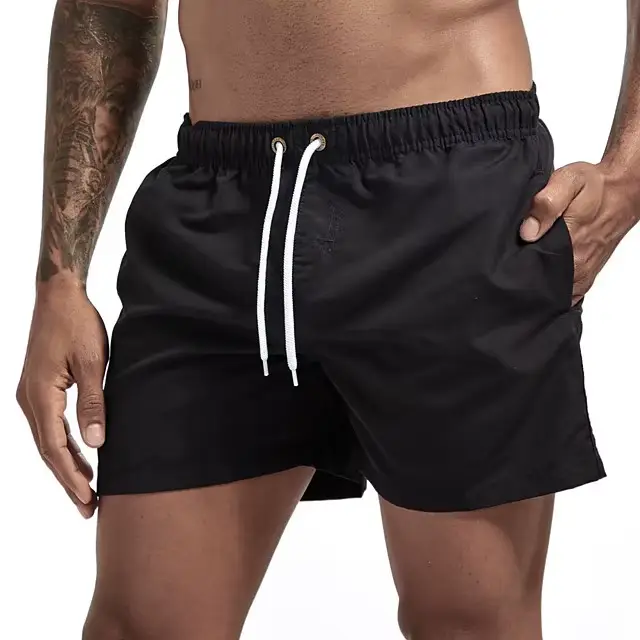 Short de bain respirant pour homme, maillot de bain, séchage rapide, short de planche, bain imbibé, 