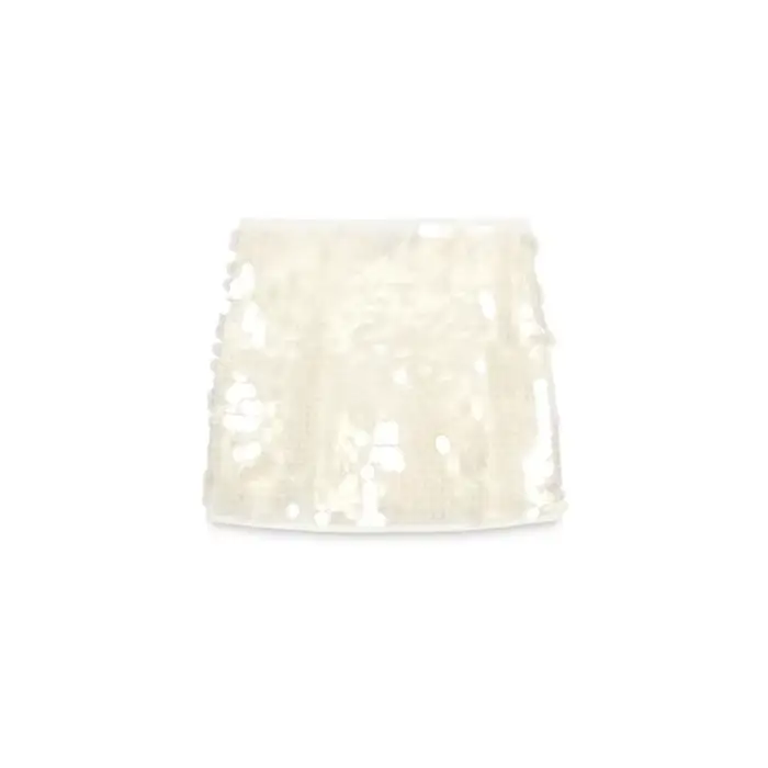 Demi-jupe de plage à paillettes, mode amincissante, taille haute, brillante, robe de soirée, élégant