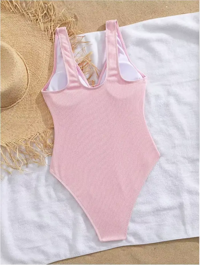 Maillot de bain une pièce rose 2026 pour femme