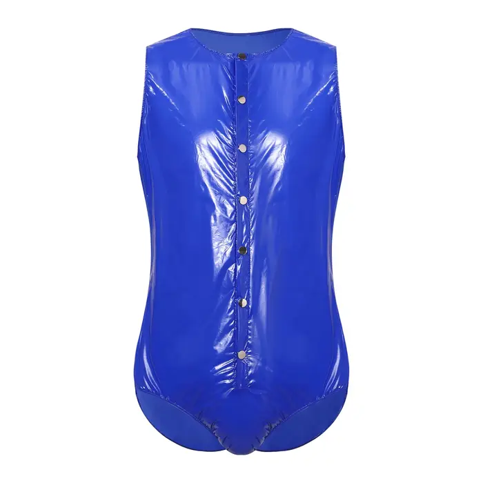 Maillot de bain brillant une pièce pour homme