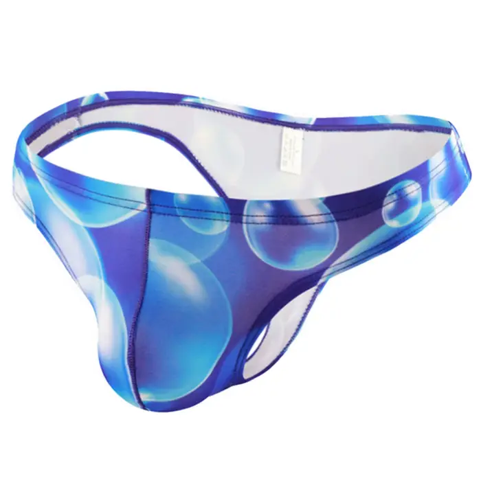 Maillot de bain string pour homme, caleçon de bain sexy brésilien taille basse avec poche de maintie