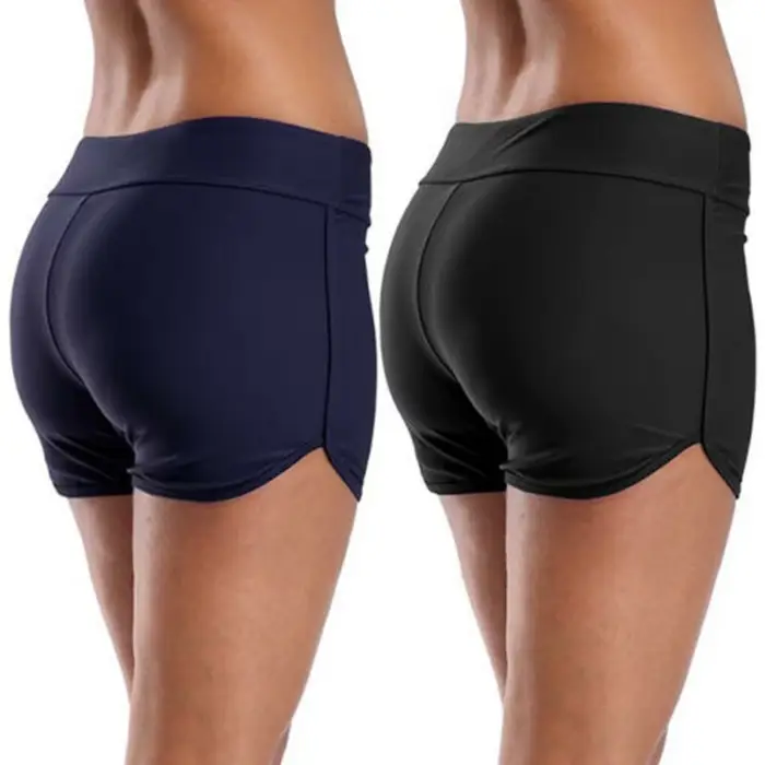 Short de bain femme taille haute conseil maillot de bain short de bain bas de maillot de bain couleur unie garçon Shorts dames maillot de bain troncs