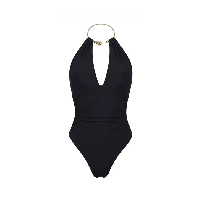 Maillot de bain sexy pour femme, col en V, coupe haute, amincissant, style monokini, idéal pour les 