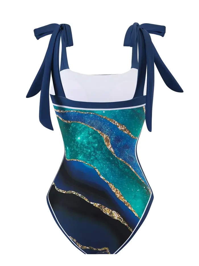 Maillot de bain une pièce imprimé numérique, sur mesure, pour femmes, Protection solaire conservatrice, jupe en gaze, 2-P, nouvelle collection été