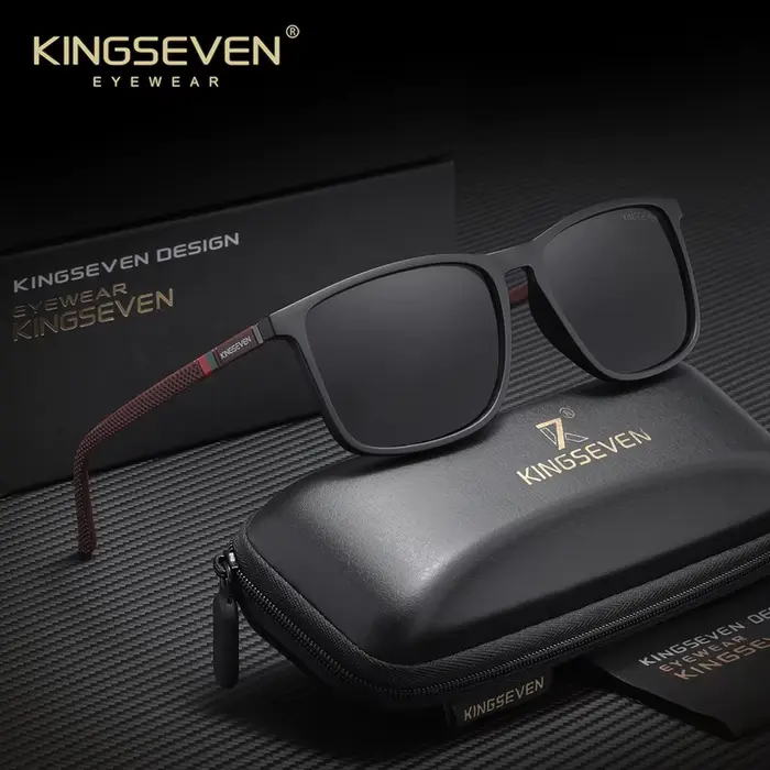 KINGSEVEN marque lunettes de soleil rectangulaires pour hommes femmes polarisées Anti-UV400 lunettes