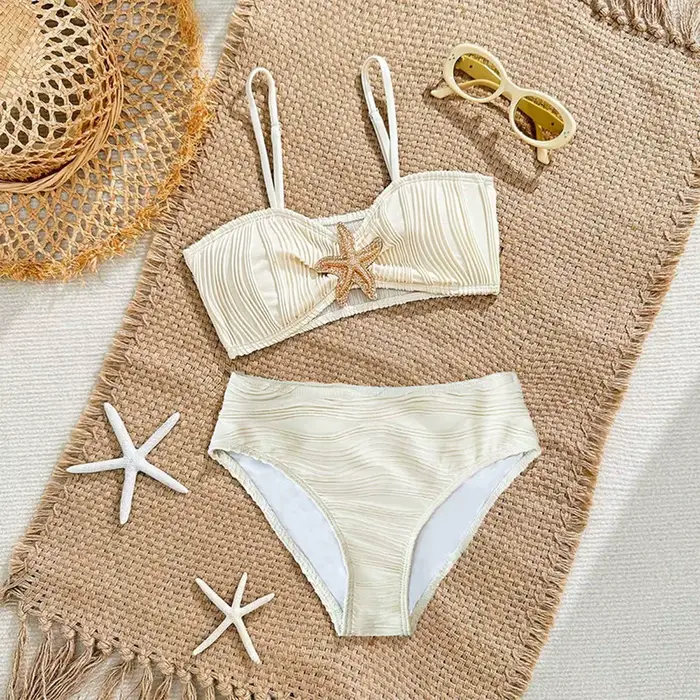 Ensembles de bikinis 2 pièces pour adolescentes, maillots de bain séparés avec coussinet de poitrine