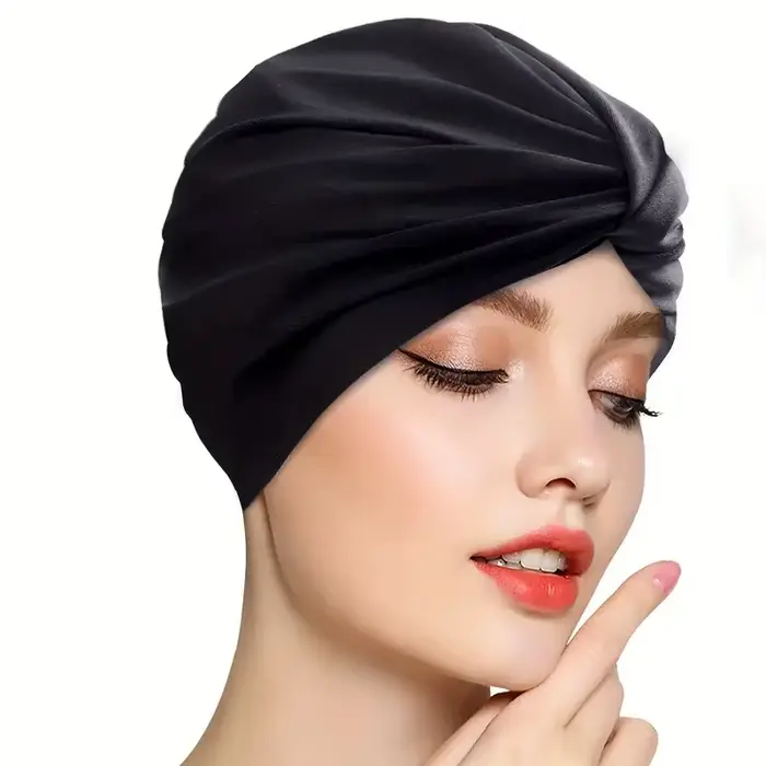 Bonnet de bain antidérapant 1 pièce pour cheveux longs, bouclés, épais et tresses – Parfait pour la 