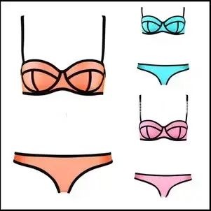 Sexy multicolore fermeture éclair Bikini maillot de bain femmes à la mode maillots de bain à la mode tendance été offre spéciale de la saison Bikini ensemble AE