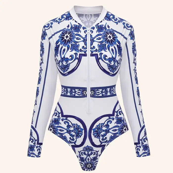 Femmes nouveau surf Sport maillot de bain manches longues une pièce maillot de bain maillots de bain