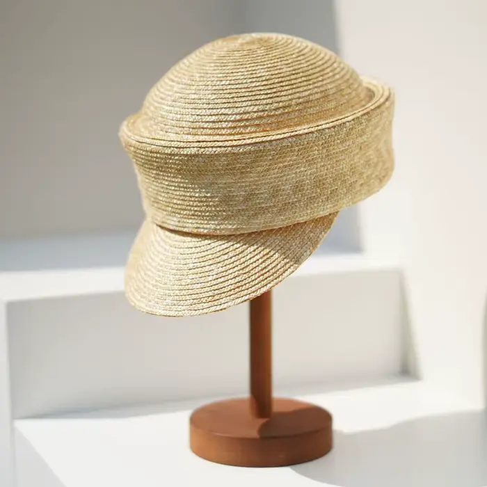 Chapeau de soleil d'été pour femme, chapeau de paille irrégulier, visière, chapeau de journal, activ
