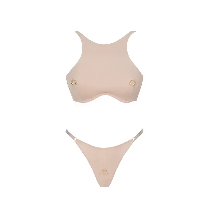 Maillot de bain sexy pour femme avec jupe, ensemble bikini, maillot de bain à coupe haute, tenue de 