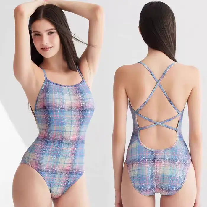 Maillot de bain de compétition une pièce triangulaire pour femme, séchage rapide, amincissant, grand