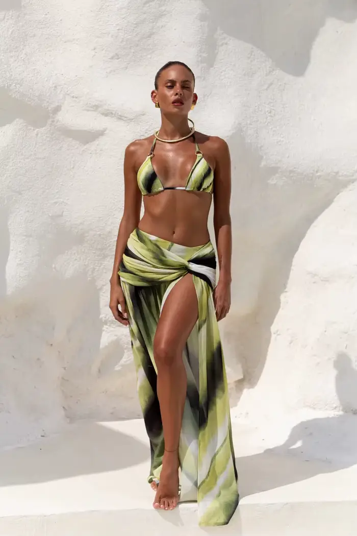 SEAURAL 2026 Nouveau Ensemble Bikini Sexy 3 Pièces à Lacets avec Cache-Maillot de Bain Femme String 