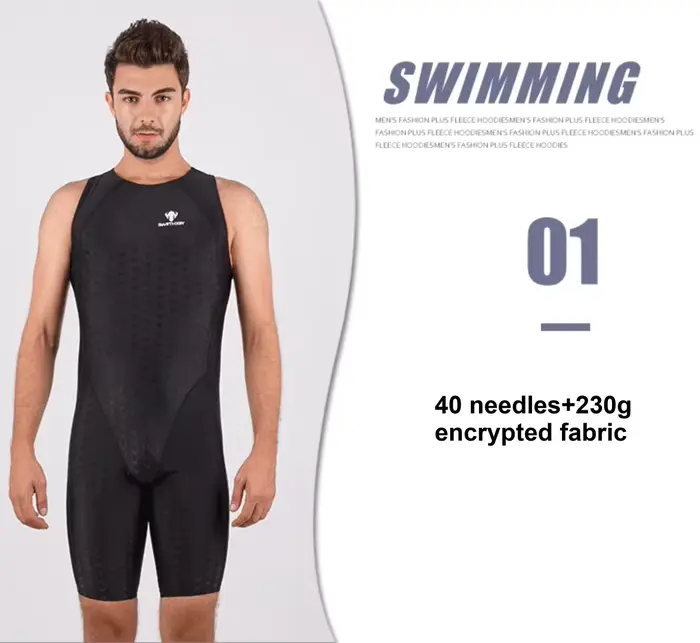 Maillot de bain de compétition sans manches pour hommes
