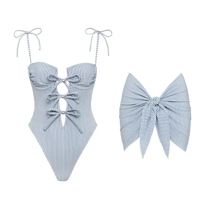 Maillot de bain une pièce licou avec couverture pour femmes