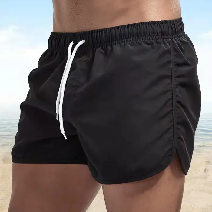 Shorts de bain pour hommes, séchage rapide, respirants, avec cordon de serrage et poches, pour le su