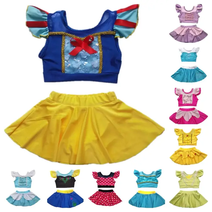 Maillots de bain princesse pour filles, design mignon, vêtements de plage pour enfants, taille 100-150, maillots de bain d'été pour enfants