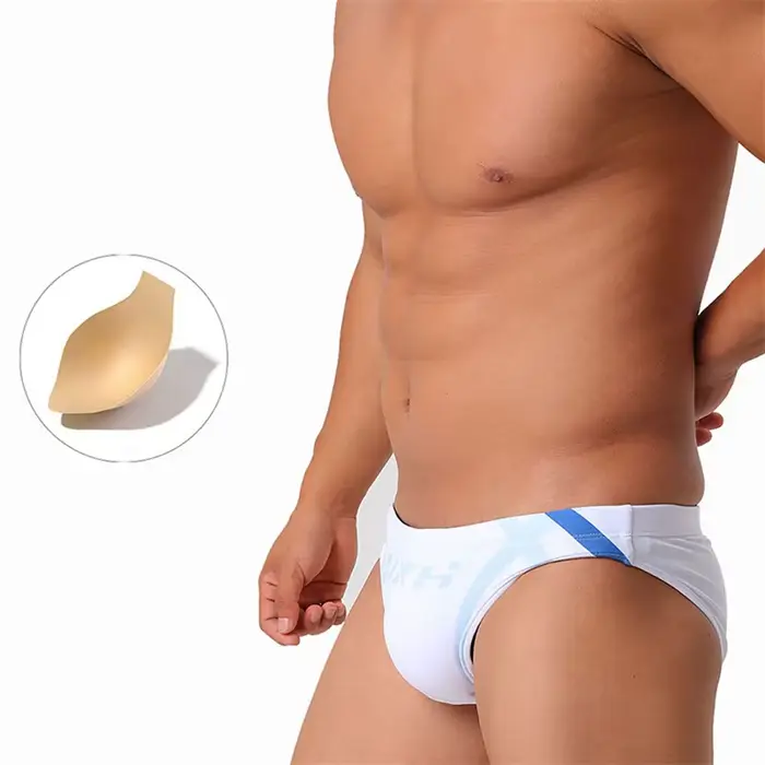 Slips de bain pour hommes avec coussinet, slips imprimés sexy pour hommes, slips ajustés taille bass