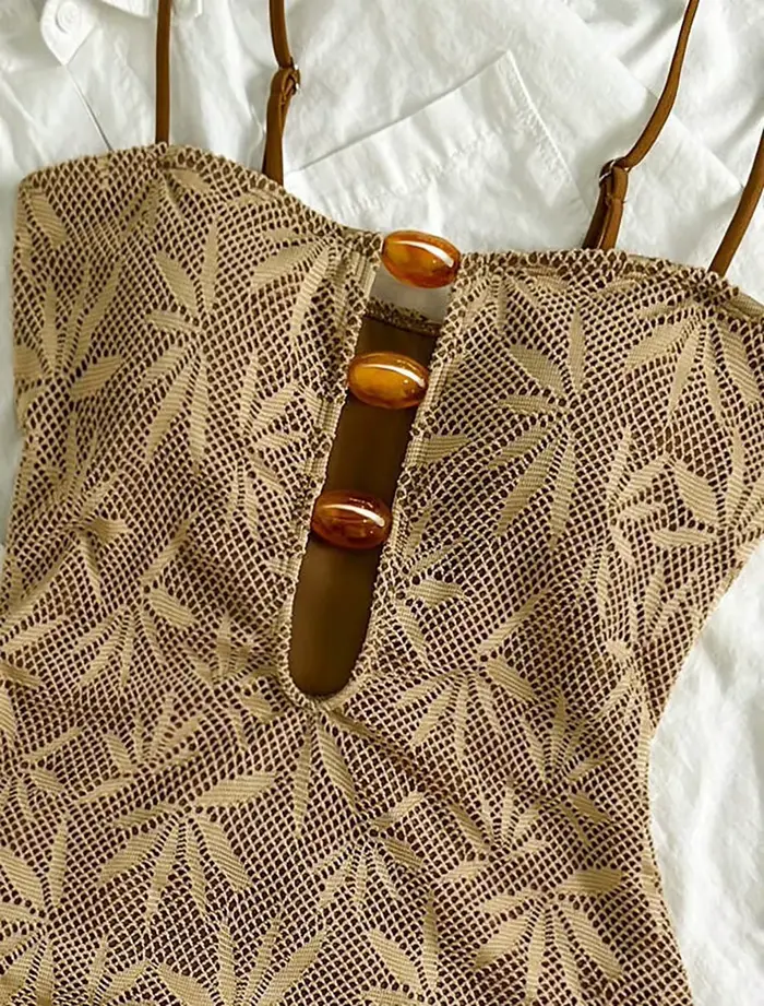 Maillot de bain une pièce imprimé Vintage pour femmes