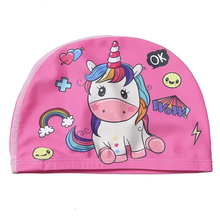 Bonnet de natation en tissu élastique pour enfants, chapeau de protection des oreilles, casquettes d