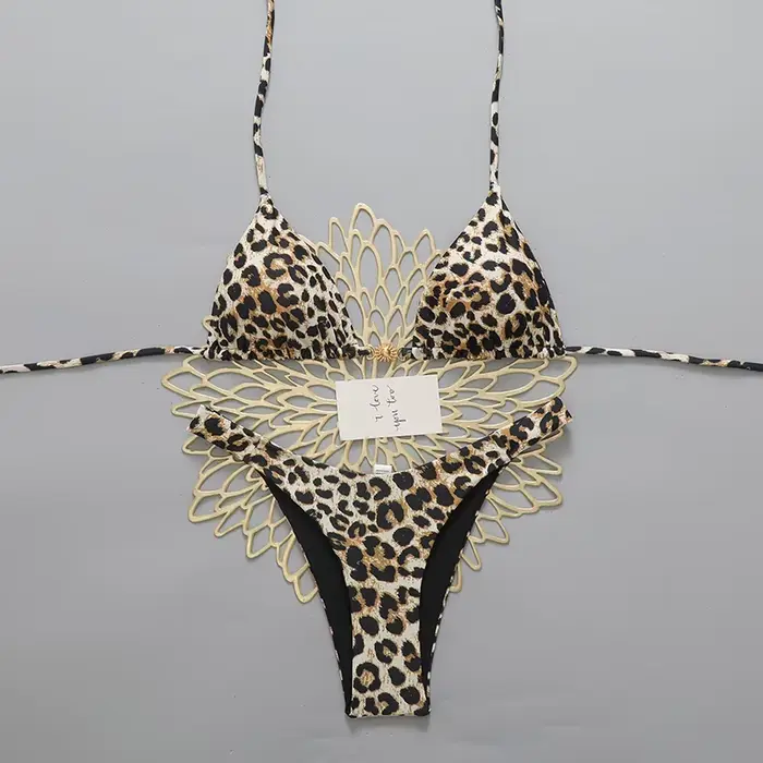 Bikini léopard sexy 2026 Maillot de bain pour femmes Maillot de bain triangle Maillot de bain pour f