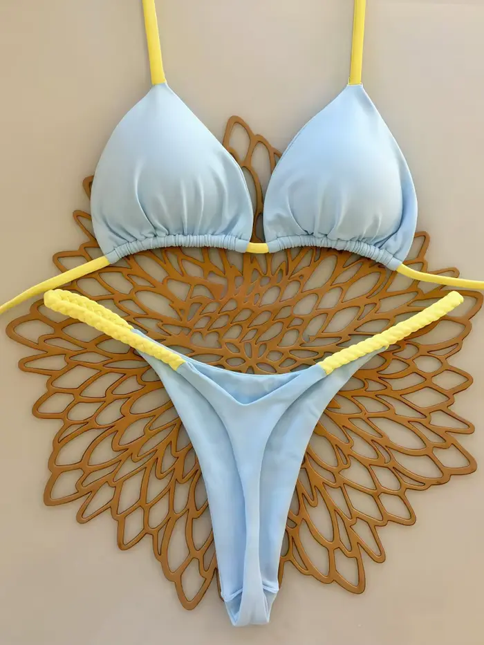Nouveauté 2026 : Ensemble de maillots de bain sexy pour femme, style bikini brésilien push-up, avec 