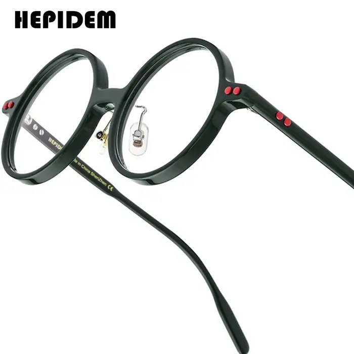HEPIDEM acétate lunettes cadre hommes marque concepteur rond femmes Nerd lunettes japonais à la main