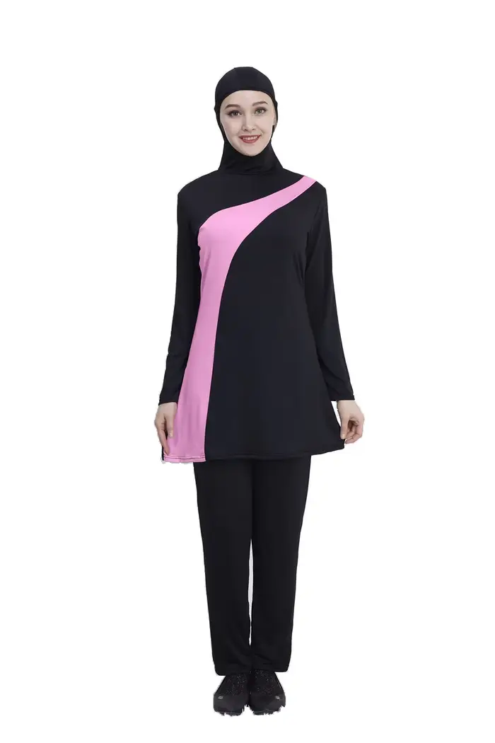 Maillot de bain musulman pour femmes, couverture complète, hijab, burkini modeste, vêtements de plag