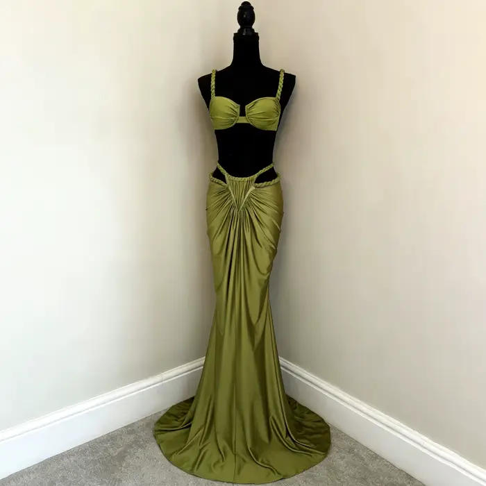 Maillot de bain bikini sexy tressé avec jupe
