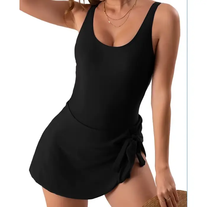 Maillot de bain pour femmes, Sexy, coupe basse, volants, Bandage latéral, une pièce, pour vacances, 