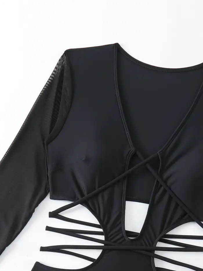 Femmes une pièce maillot de bain à manches longues maillots